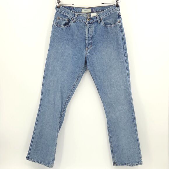 Vintage GAP Bootcut Jeans Womens Size 12 Denim Button Fly Western Cowboy Rodeo - Picture 1 of 10